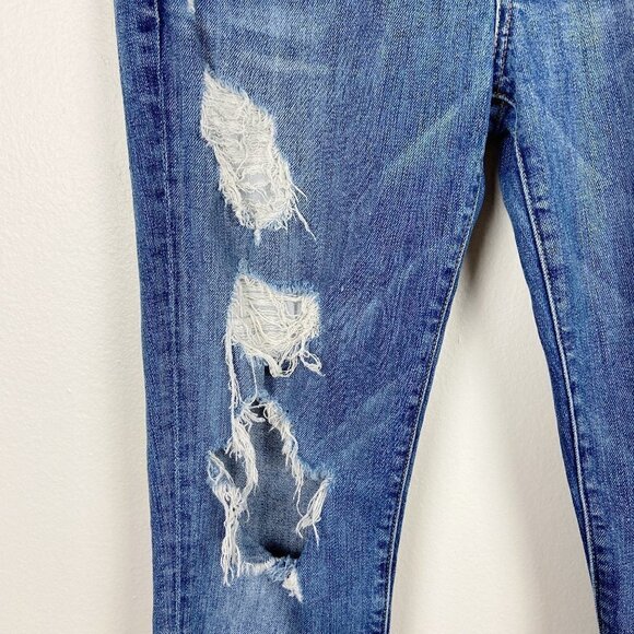 7 FOR ALL MANKIND | Josefina  Skinny Boyfriend Distressed Jeans 23 - Picture 6 of 8